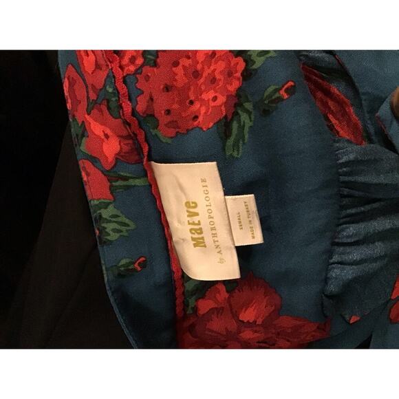 Maeve by Anthropologie Kalas Teal Blouse XS - Picture 2 of 6